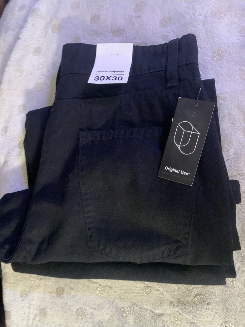 Original Use - Black Relaxed Carpenter Pants